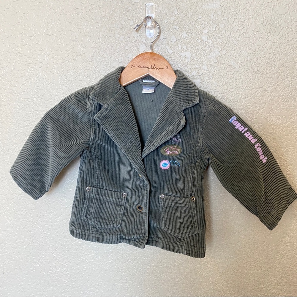 Dirkji infant‎ corduroy blazer jacket green 12 months (80) Royal and Tough Patch